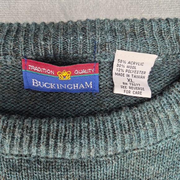 Vtg Embroidered Winter Ski Theme Sweater Buckingham 90's Boho Retro Ski Men's XL - Picture 3 of 7